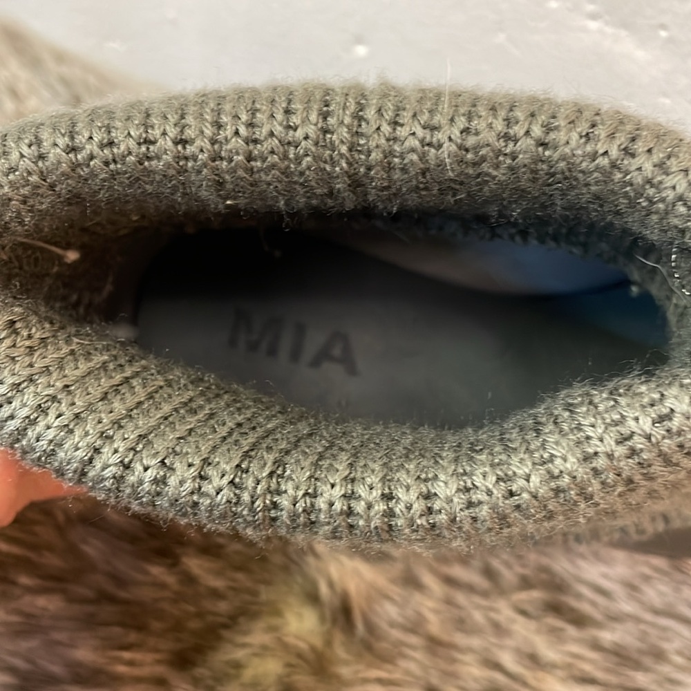 MIA Rain Boot Versatile Knit Accent Cuff grey/Olive Waterproof Lower-38-#0031 - Picture 9 of 14